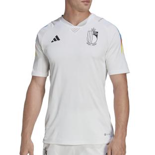 Belgique Maillot Pré-Match Blanc Homme Adidas 2022/2023 pas cher