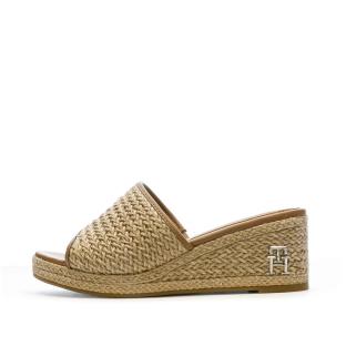 Sandales Beige Femme Tommy Hilfiger Rope Wedge pas cher