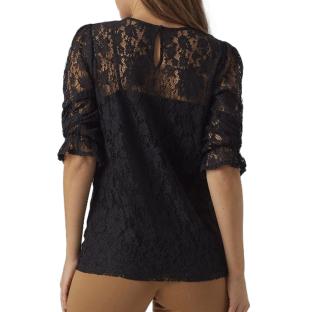 T-Shirt Noir Femme Vero Moda Maternity Lace Top vue 2