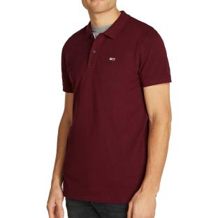 Polo Bordeaux Homme Tommy Hilfiger Slim Placket pas cher