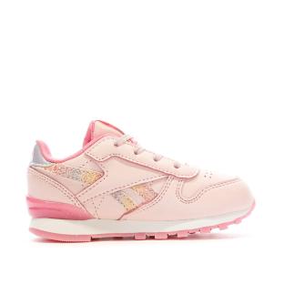 Baskets Rose Fille Reebok Classic Leather vue 2