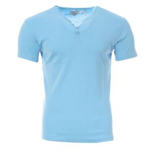 T-shirt Bleu Homme RMS26 Basic pas cher