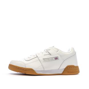 Baskets Blanches Homme Reebok Workout Plus pas cher