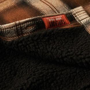 Surchemise Marron/Gris Homme Superdry Wool Miller vue 2