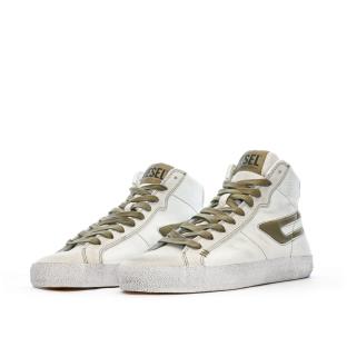 Baskets Blanches/Kaki Homme Diesel S-leroji vue 6