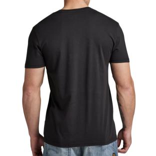 T-shirt Noir Homme  G-Star Raw Distressed Logo vue 2