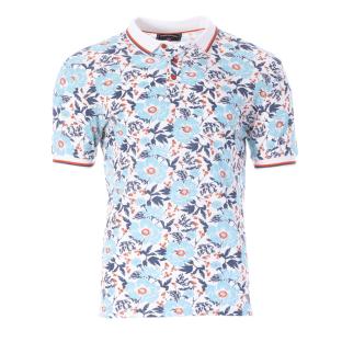 Polo Bleu/Blanc Homme American People Pouly pas cher