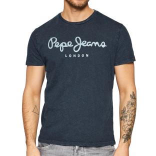 T-shirt Bleu Homme Pepe jeans Essential Denim pas cher