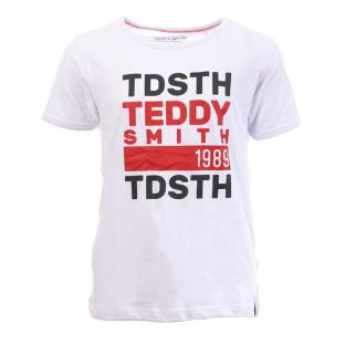 T-shirt Blanc Garçon Teddy Smith Dustin pas cher