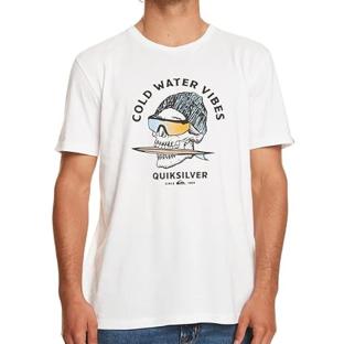 T-shirt Blanc Homme Quiksilver Skullss pas cher