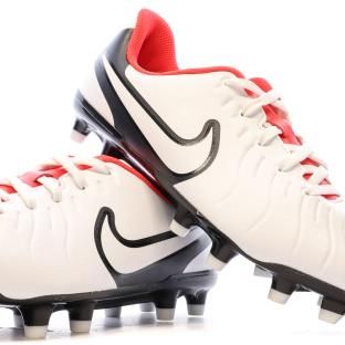 Chaussures de Foot Blanc Nike Junior Legend 10 Club FG/MG vue 7