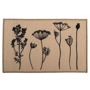 Tapis Imprimé Beige Luance 50x80cm Herbier pas cher