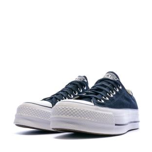 Baskets Plateforme Noires Femme Converse Ox vue 6