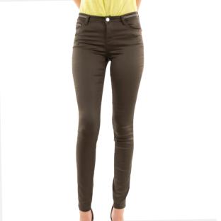 Pantalon Slim Kaki enduit Femme Morgan Palona pas cher