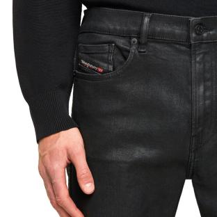 Jean Skinny Enduit Noir Homme Diesel Damny vue 3