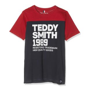T-shirt Marine/Rouge Garçon Teddy Smith Art pas cher
