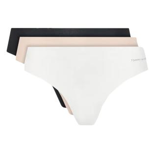 X3 Tangas Beige/Blanc/Noir Femme Tommy Hilfiger Underwear pas cher