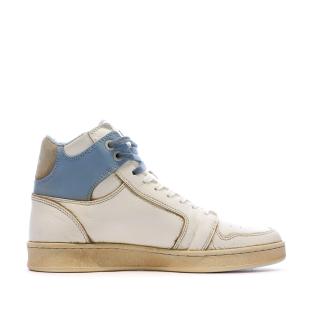 Baskets Montantes Blanc/Bleu Homme Replay Century Aged vue 2