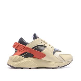 Baskets Blanches/Violettes/Rose Femme Nike Huarache vue 2