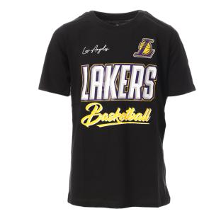 T-shirt Noir Homme NBA Garçon NBA Court LOS ANGELES LAKERS pas cher