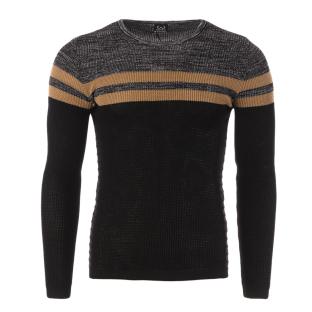 Pull Noir/Marron Homme Just Emporio 507 pas cher