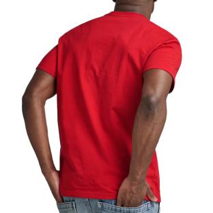 T-shirt Rouge Homme G-Star Chest D23712 vue 2
