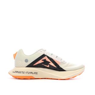 Chaussures de trail Blanches/Noires/Oranges Femme Nike Zoomx Ultrafly vue 2