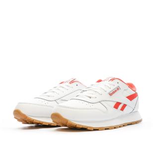 Baskets Blanches/Oranges Garçon/Fille Reebok Classic Leather 100033587 vue 6