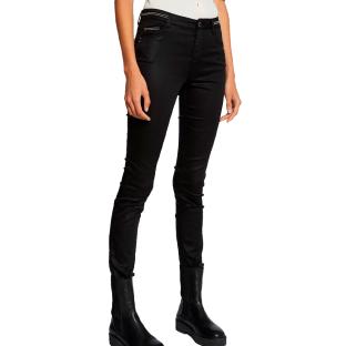 Pantalon Slim Noir enduit Femme Morgan Palona pas cher