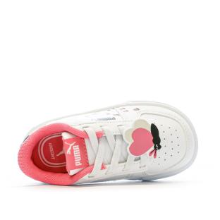 Baskets Blanches/Roses Fille Puma Caven Small vue 4