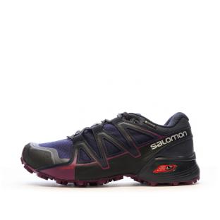 Chaussures de trail Noir/Prune Femme Salomon Vario pas cher