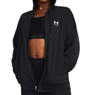 Sweat Zippé Noir Femme Under Armour Rival Terry pas cher