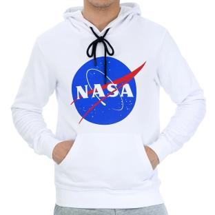 Sweat à capuche Blanc Homme Nasa 51H pas cher