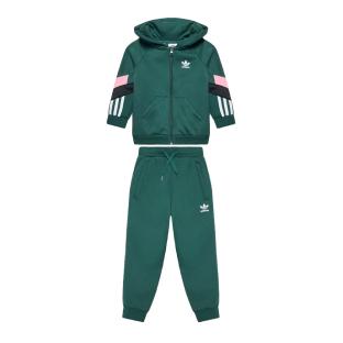 Ensemble de Survêtement Vert Garçon Adidas Hoodie Set pas cher