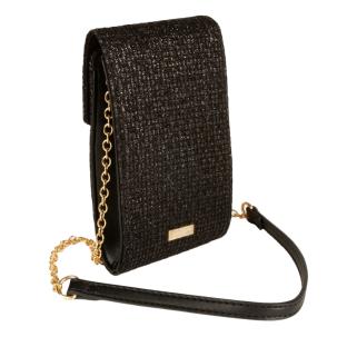 Pochette téléphone paillettes noir femme Morgan 232 pas cher