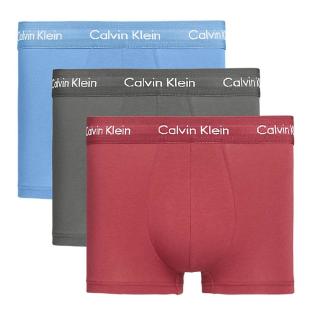 x3 Boxers Bleu/Kaki/Rose Homme Calvin Klein Low Rise pas cher