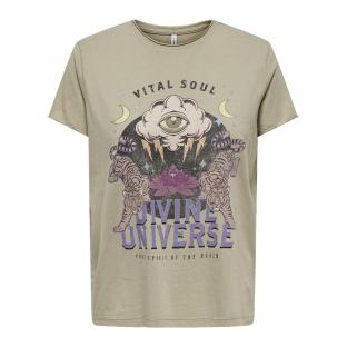 T-shirt Beige Femme Only Lucy Life pas cher