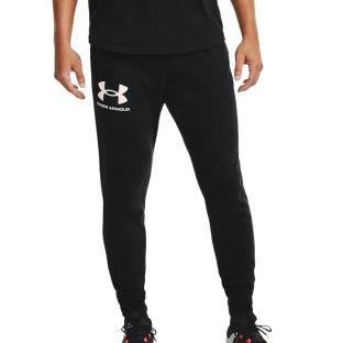 Pantalon Noir Homme Under Armour Rival Terry Jogger pas cher