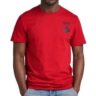T-shirt Rouge Homme G-Star Chest D23712 pas cher