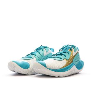 Chaussures de Basket Turquoise/Blanche Mixte Under Armour Jet 23 vue 6