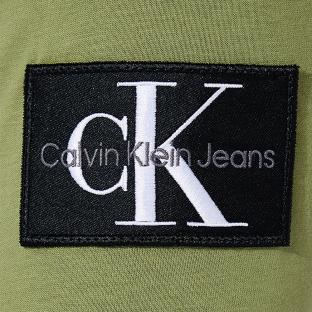 T-shirt Kaki Homme Calvin Klein Jeans Badge vue 2