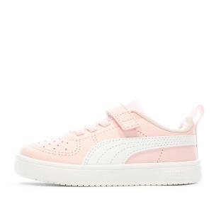 Baskets Rose/Blanche Fille Puma Rickie pas cher