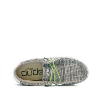 Chaussures Grises/Noires Garçon Hey Dude Wally Youth vue 4