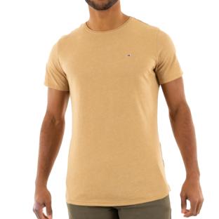 T-shirt Beige Homme Tommy Hilfiger Slim Jaspe pas cher