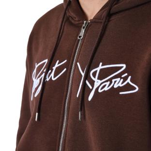 Sweat Zippé Marron Homme Project X Paris Broderie Origin vue 2