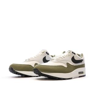 Baskets Blanc/Kaki Homme Nike Air Max 1 vue 6