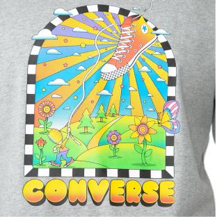 T-shirt Gris Homme Converse Flying vue 3