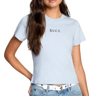 T-shirt Bleu Femme RVCA The Good And Ba pas cher