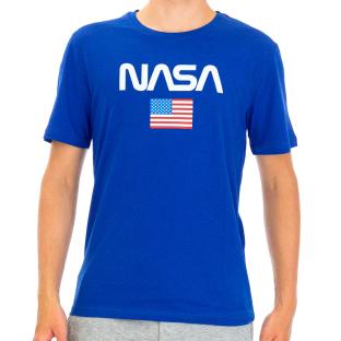 T-Shirt Bleu Homme Nasa 40T pas cher