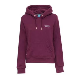 Sweat Capuche Violet Femme Superdry Essential Logo pas cher